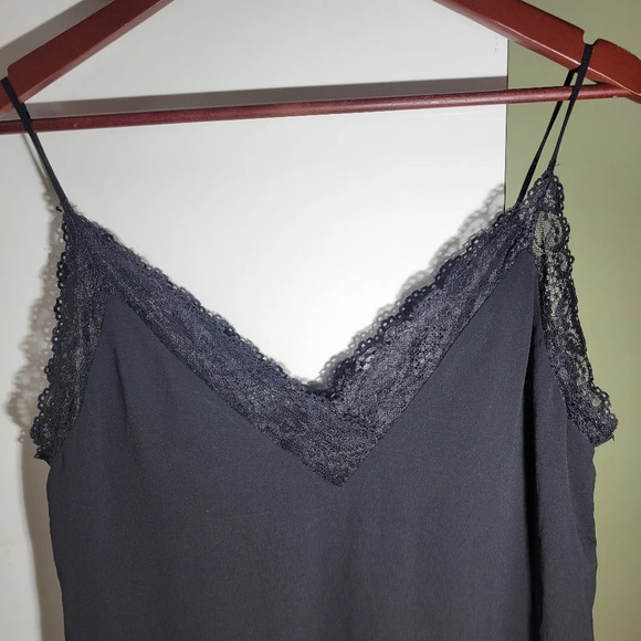 ❤️ 3 For $35 zara lace trim spaghetti  strap slinky slip dress chemises small - Picture 2 of 9